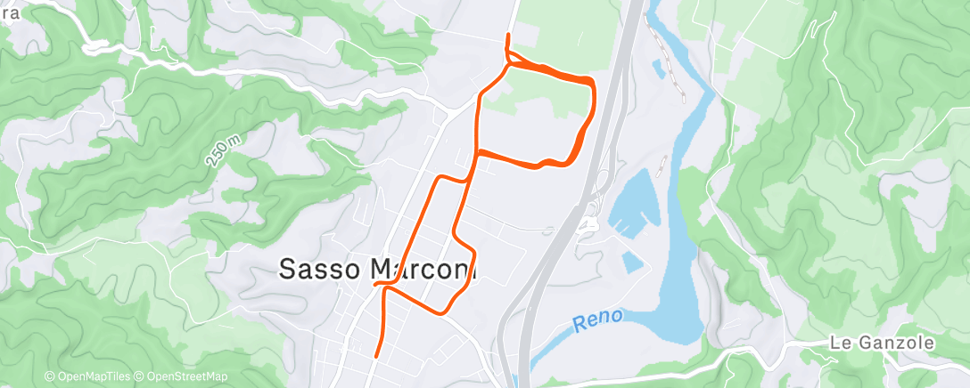 Map of the activity, Corsa pomeridiana