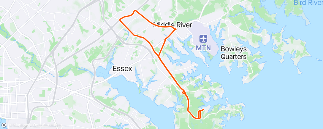 Map of the activity, Easter Ride