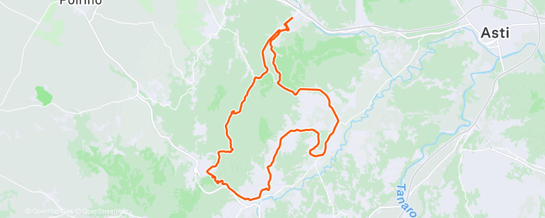 Map of the activity, Sessione di mountain biking all’ora di pranzo