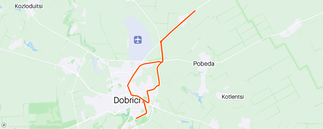 Map of the activity, Dobrich - Stefan Karadja (one hell of a ride)