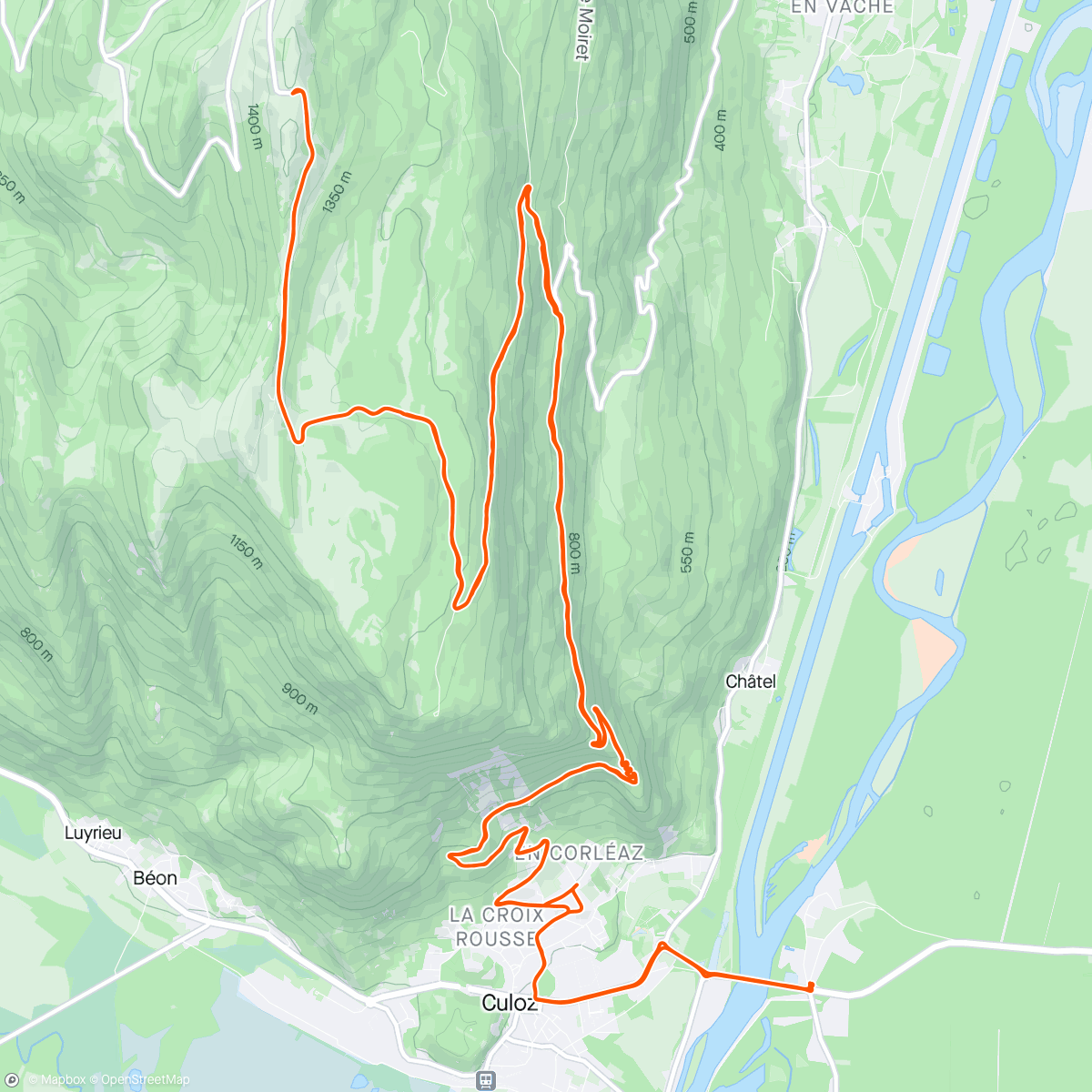 Map of the activity, Col du Grand Colombier avec paupau !