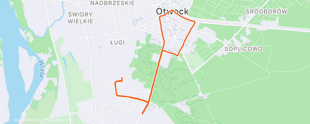 Map of the activity, Morning Run