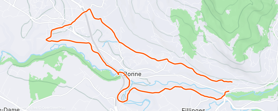 Map of the activity, Morning Run