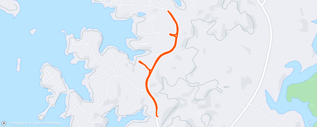 Map of the activity, Evening Run