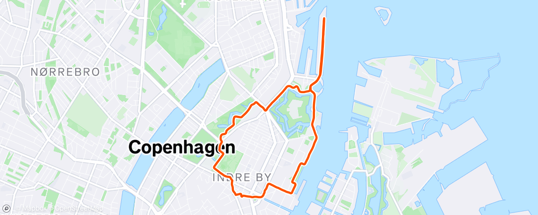 Map of the activity, Morning Run