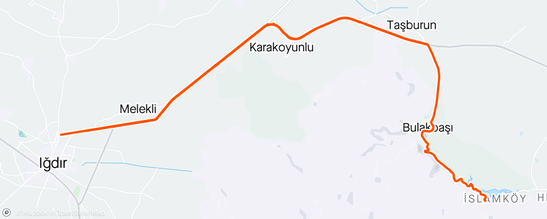 Map of the activity, Bulakbaşı Turu