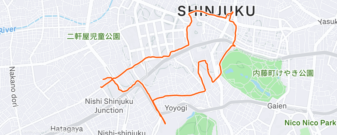 Map of the activity, Last full day in Tokyo