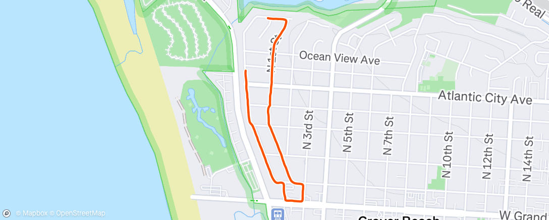 Map of the activity, Morning Run