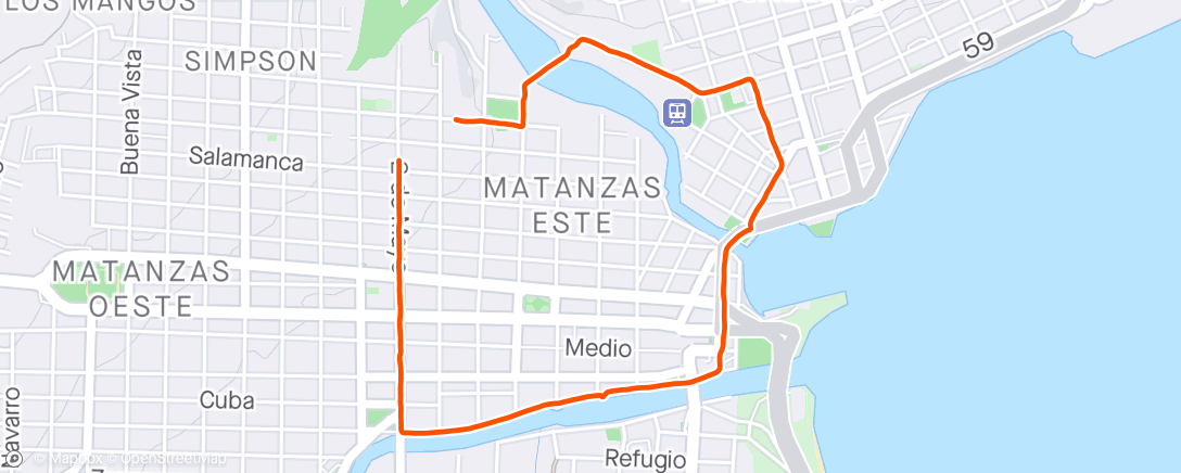 Карта физической активности (Matanzas, Cuba)