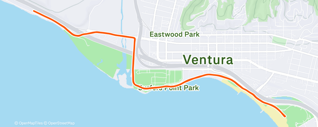 Карта физической активности (Sunset Run)