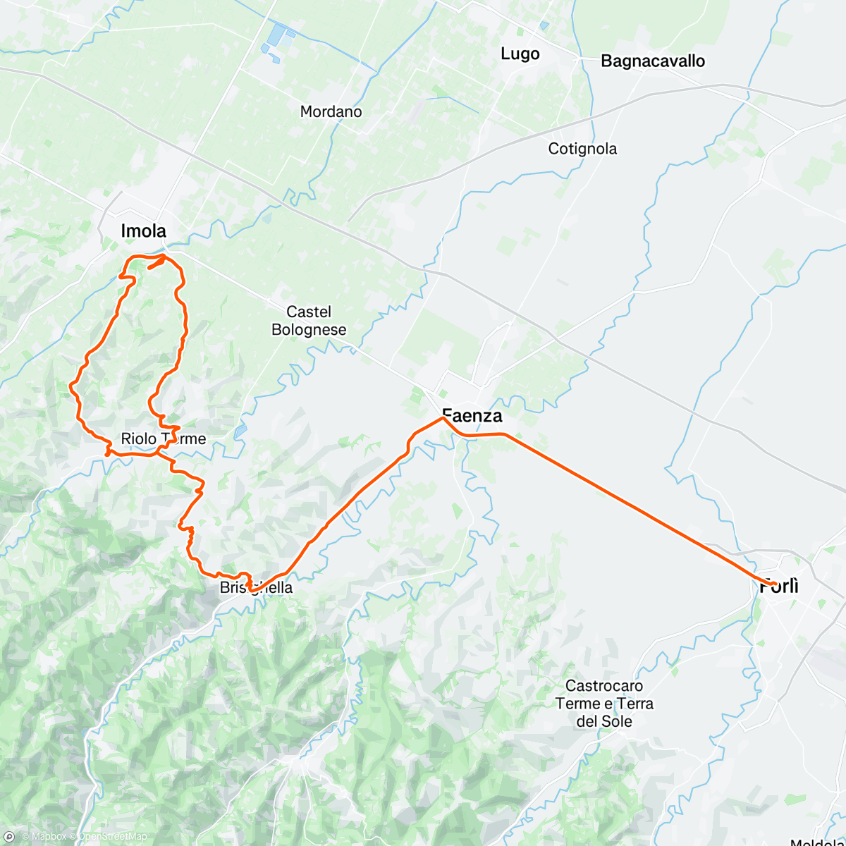 Map of the activity, GIRO STAGE 8 MAGLIA ROSA