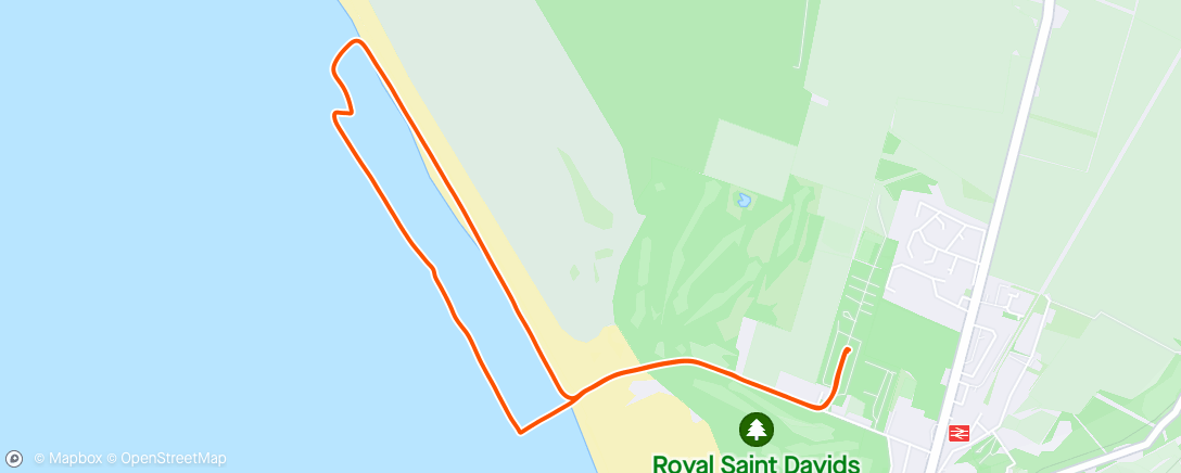 Map of the activity, Harlech Beach Walk