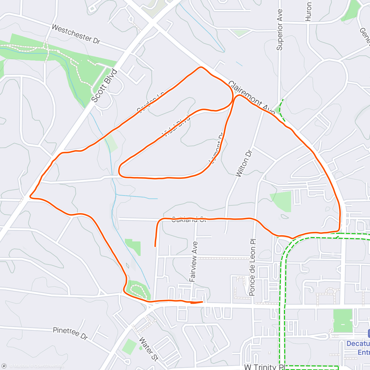 Mapa de la actividad (3-Mi Early Morning Run)