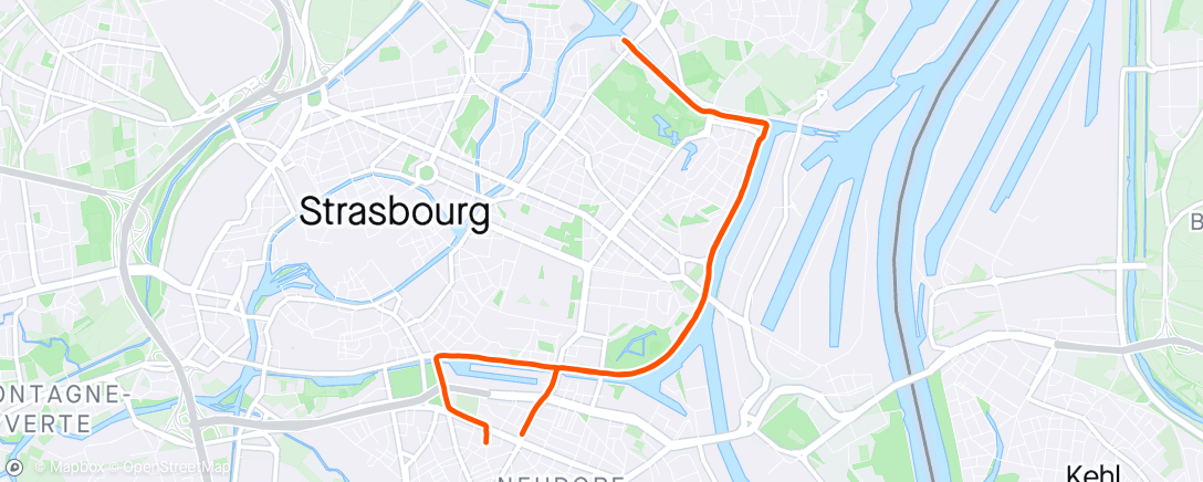 アクティビティ「Course à pied en soirée」の地図