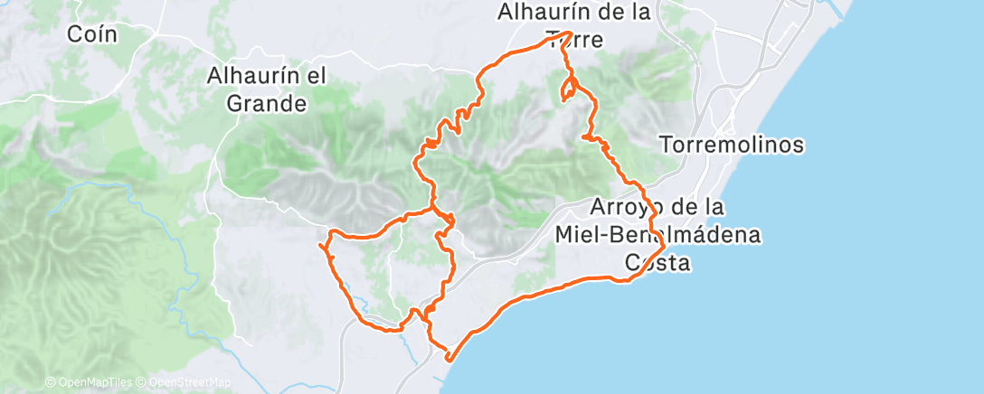 Map of the activity, Morning Mountain Bike Ride