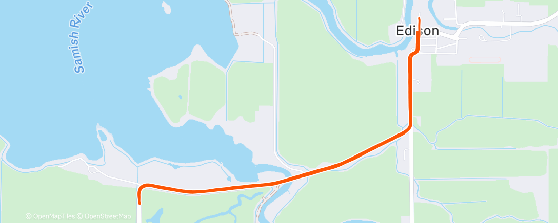 Map of the activity, Afternoon Run