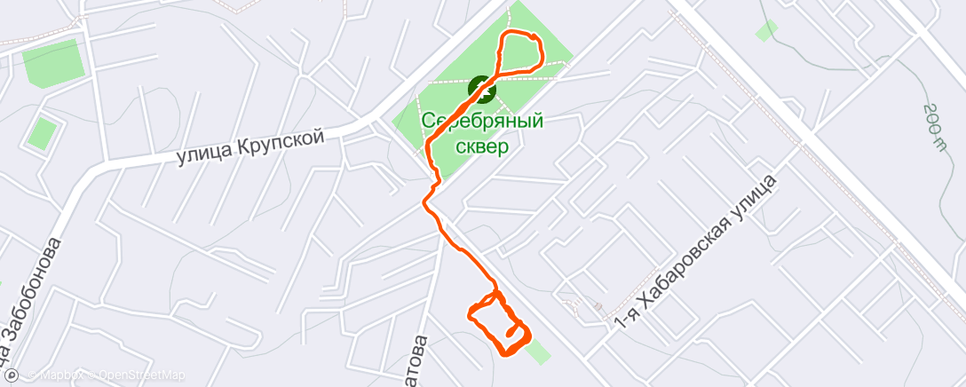 Mapa de la actividad (Вечерняя прогулка)