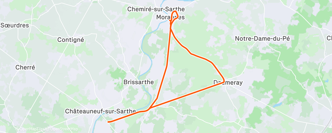 Map of the activity, Afternoon Ride