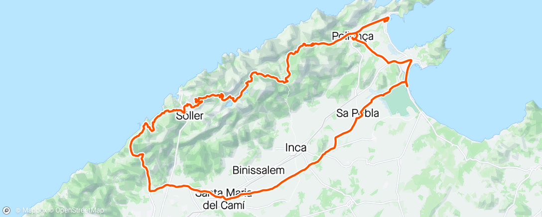 Map of the activity, Mallorca dag 5 2024