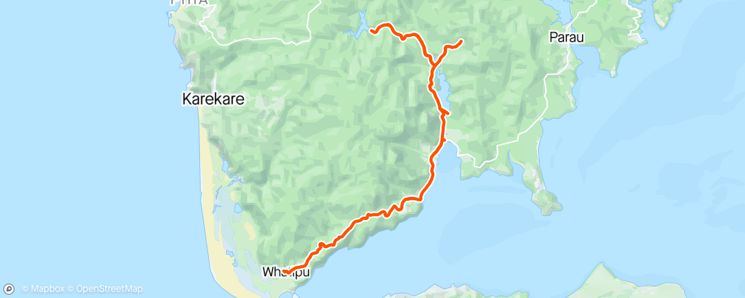 Map of the activity, Whatipu
