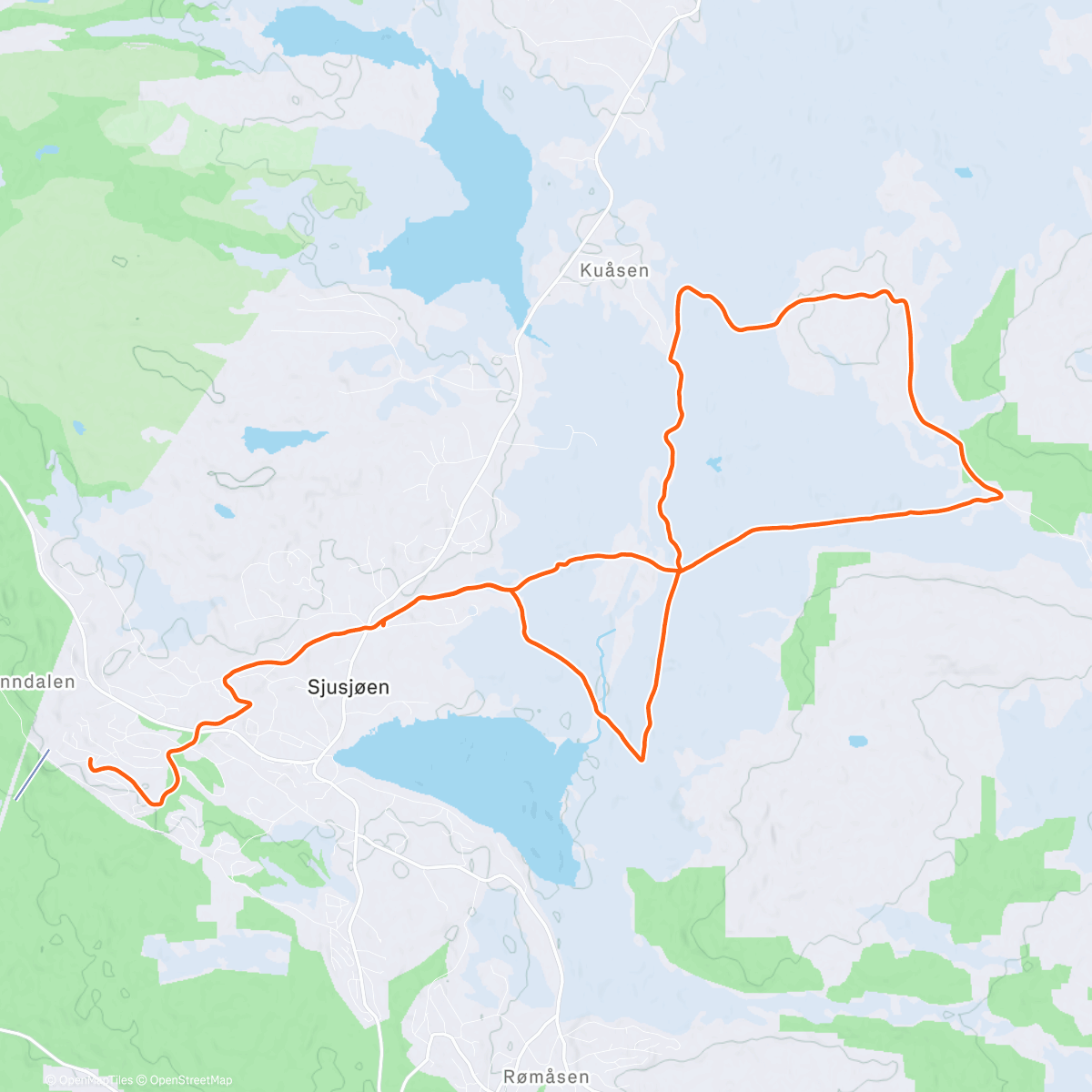 Map of the activity, Ganske tungt å begynne på ski igjen!