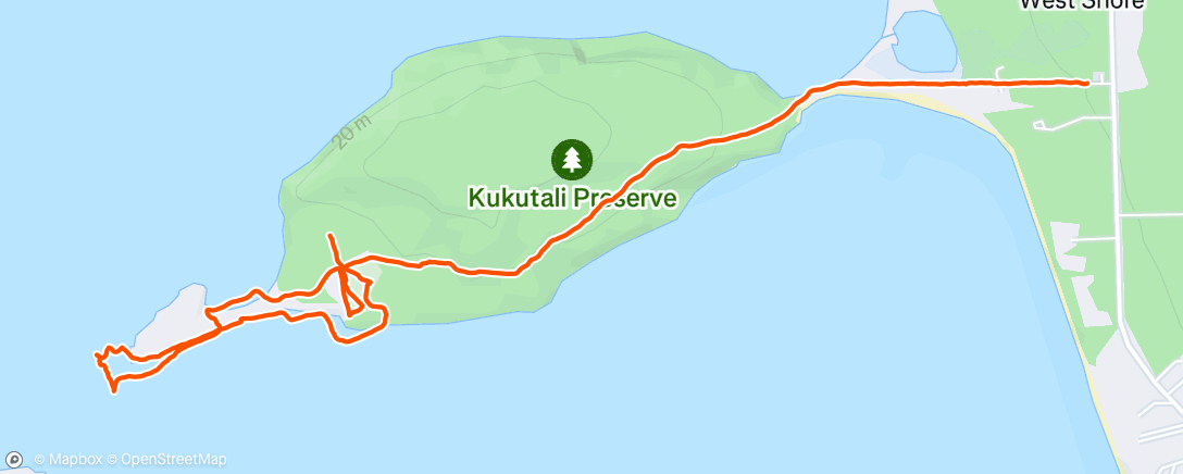 Map of the activity, Kukutali Preserve