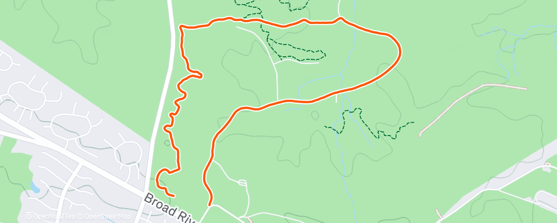 Map of the activity, Morning Trail Run
