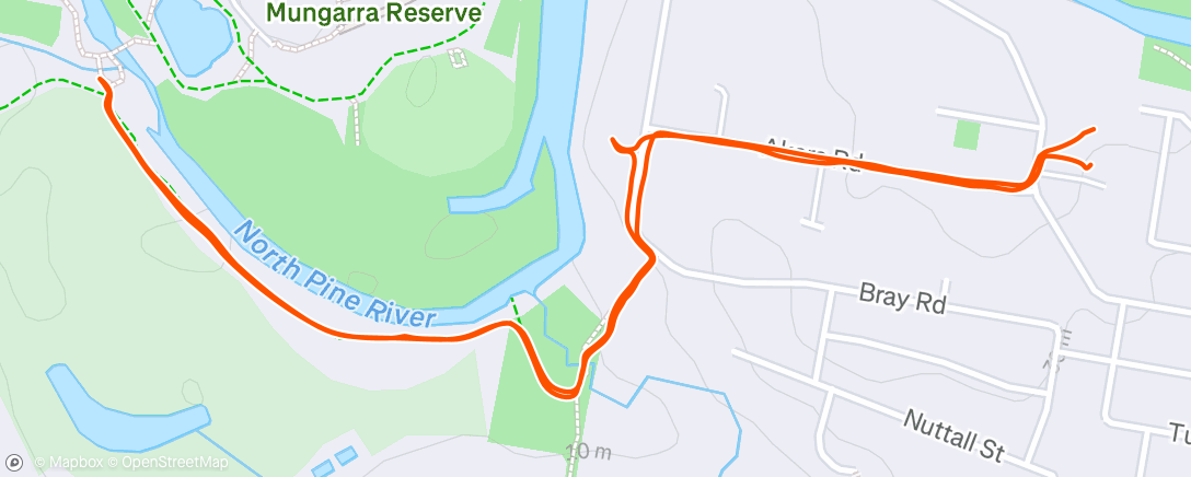 Map of the activity, Morning Run