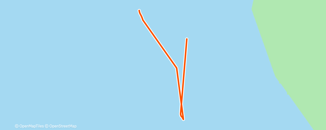 Map of the activity, Morning Swim