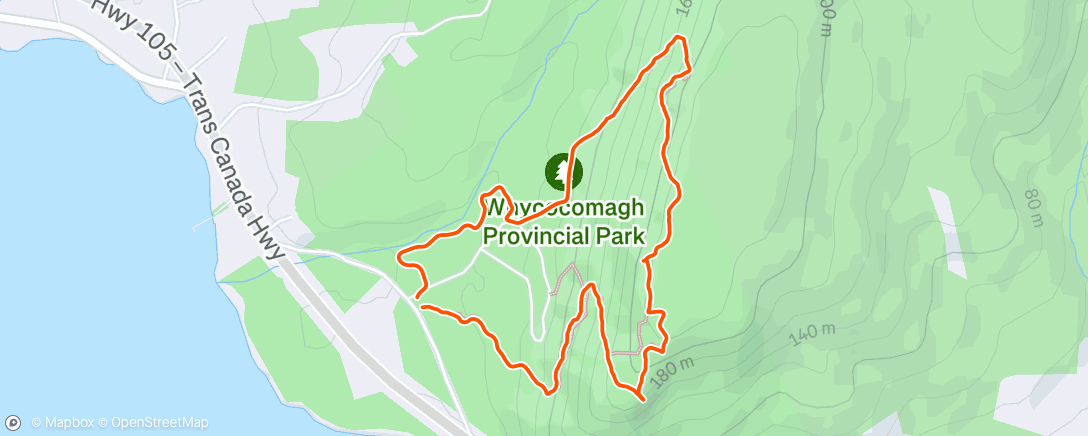 Map of the activity, Wee jog