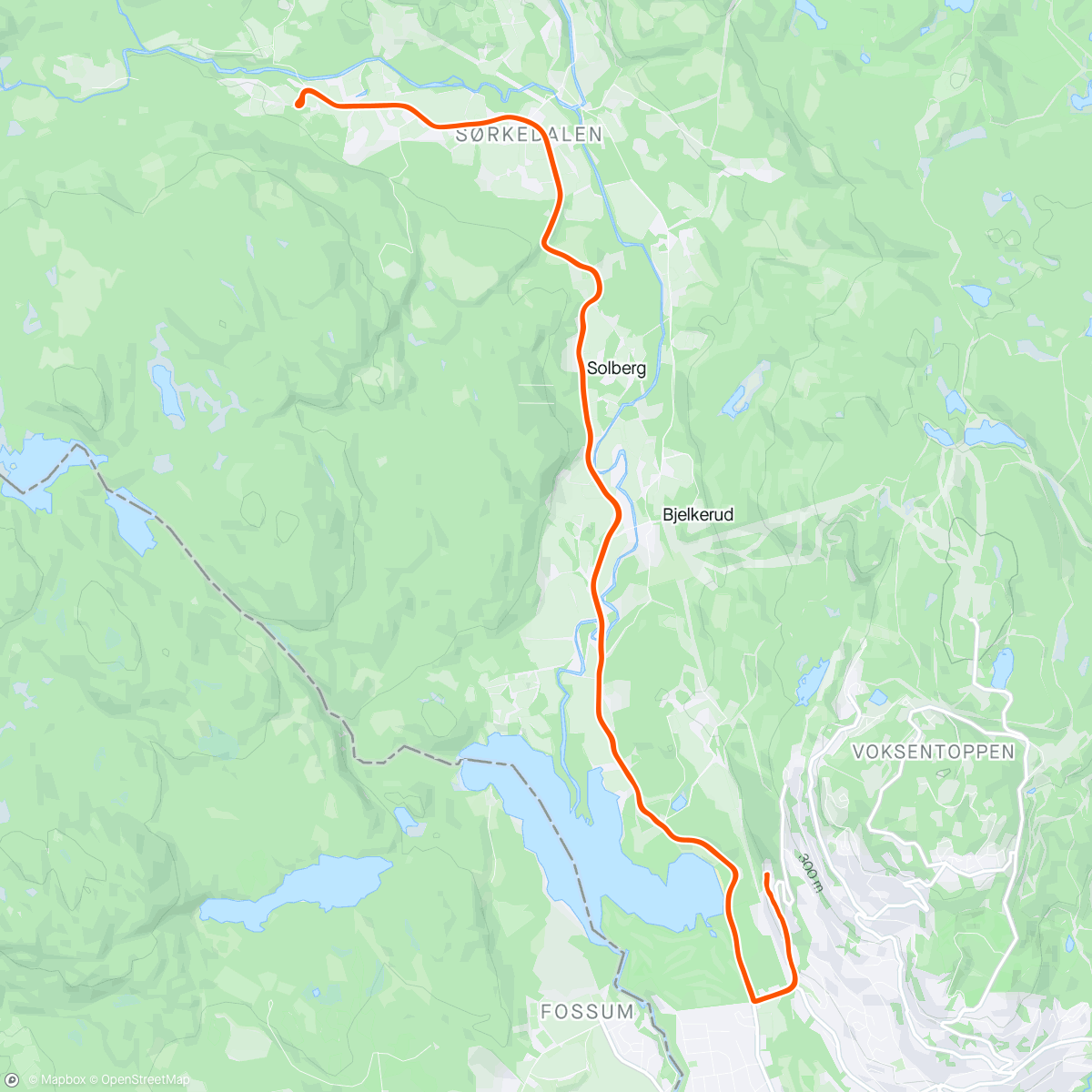 Mapa da atividade, Til Skansebakken i motvind 🌬️🚴‍♀️☀️