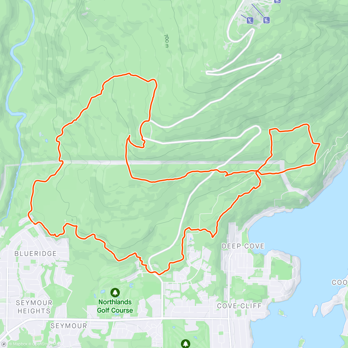 Map of the activity, Seymour Looping