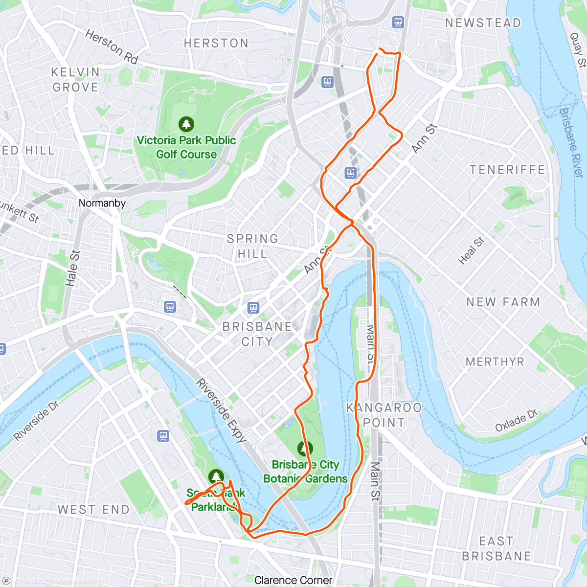 Map of the activity, Walk/Run