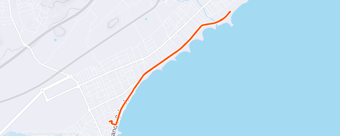 Map of the activity, Afternoon Run