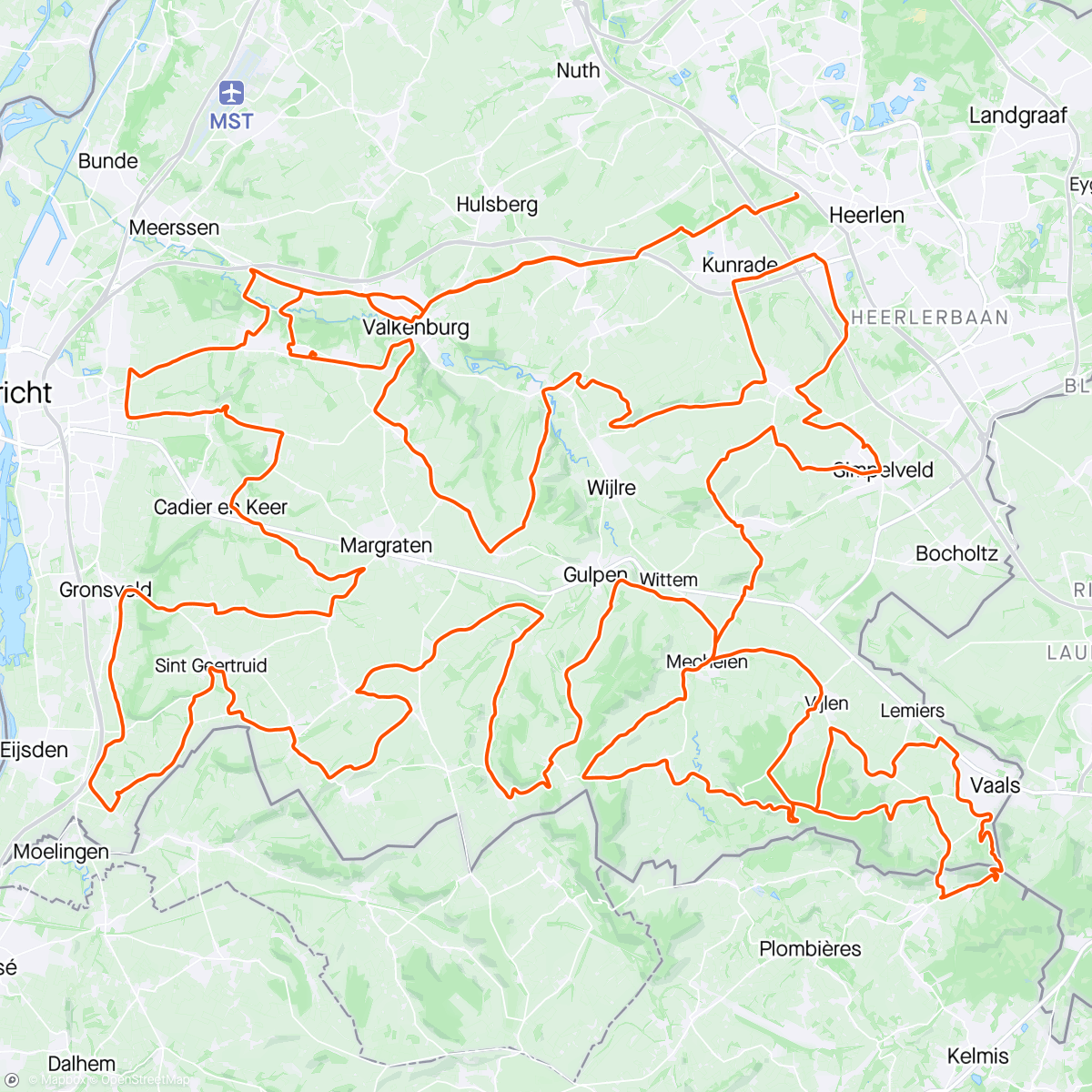 Map of the activity, Tourtocht Amstel Gold Race 2024