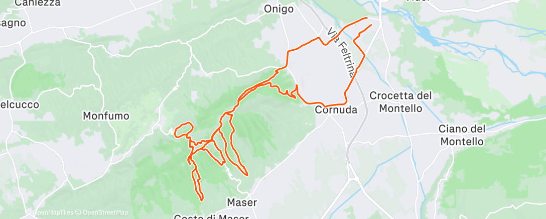 Map of the activity, Udinese -inter 0-1
