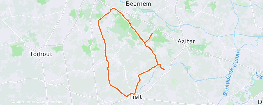 Map of the activity, Morning Ride