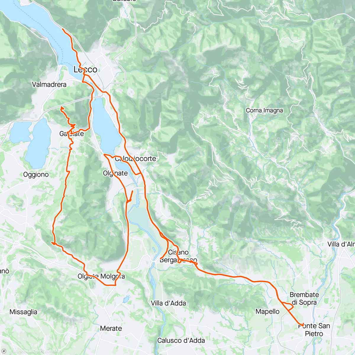 Map of the activity, Monte Barro e 
Colle Brianza
⛅🌬️💨💨💨🚵‍♂️⛅