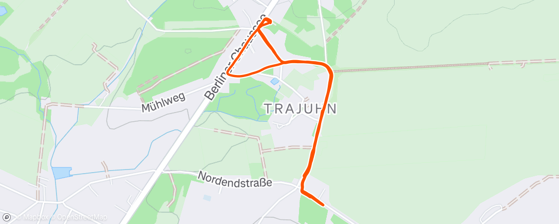 Map of the activity, Mittagslauf