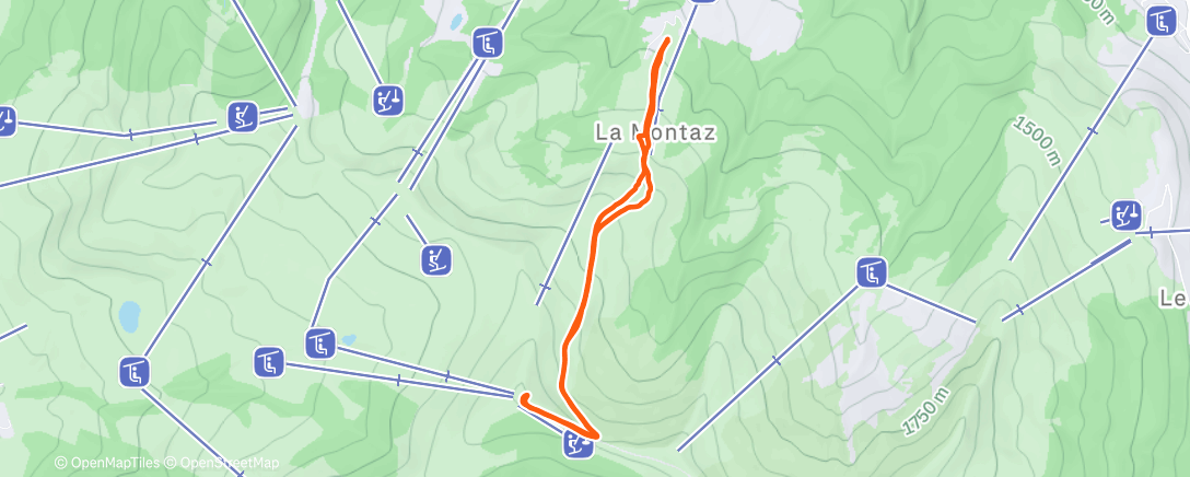 Карта физической активности (Evening Backcountry Ski)