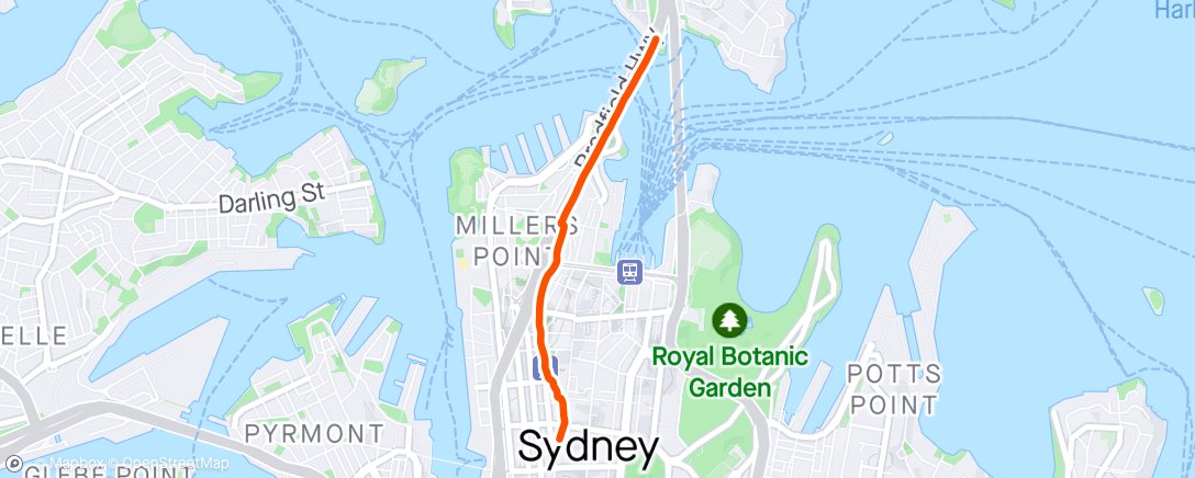 Map of the activity, Bridge Run.  It's been a while