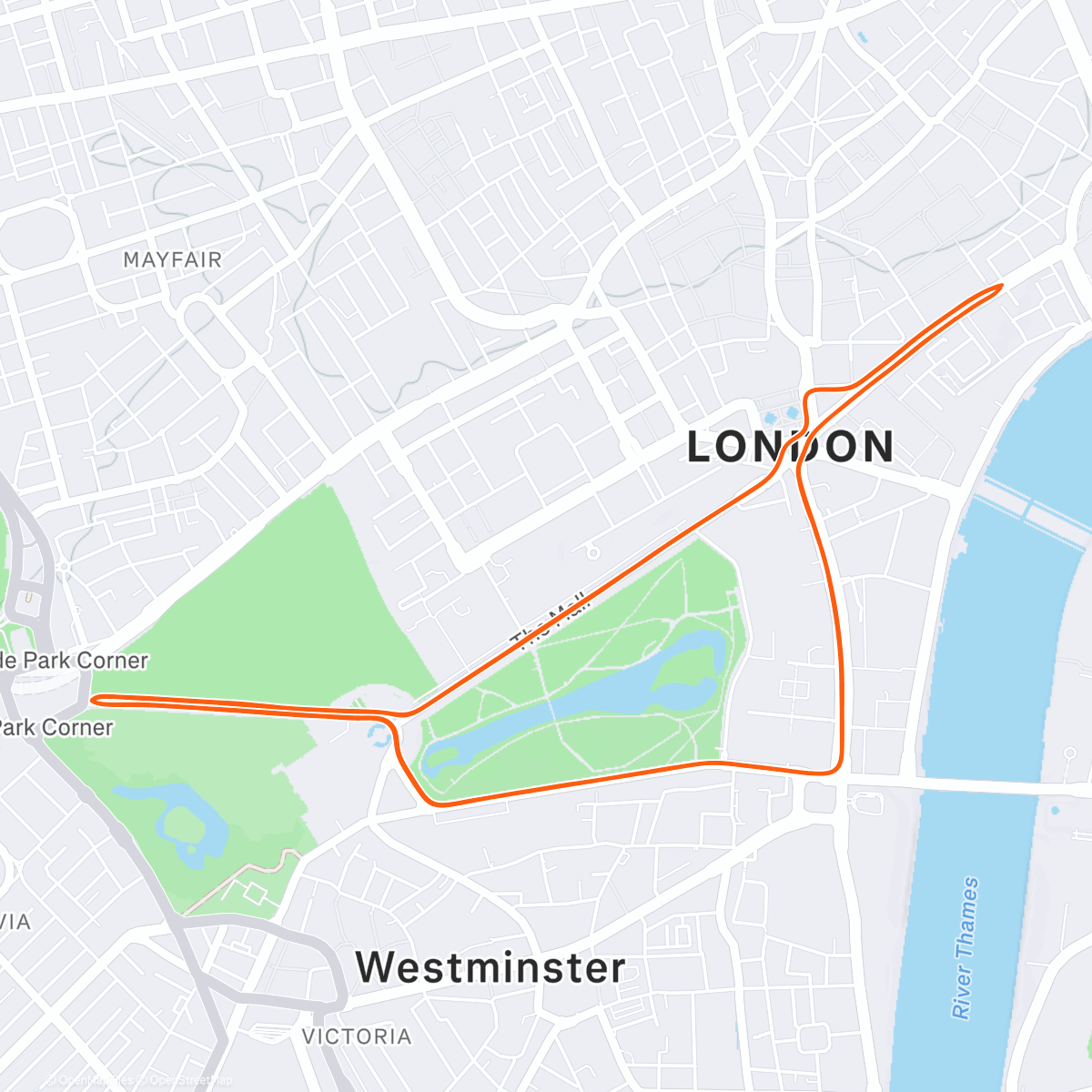 Map of the activity, Zwift - Classique in London
