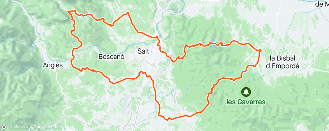 Mappa dell'attività Joining up two classic Girona loops