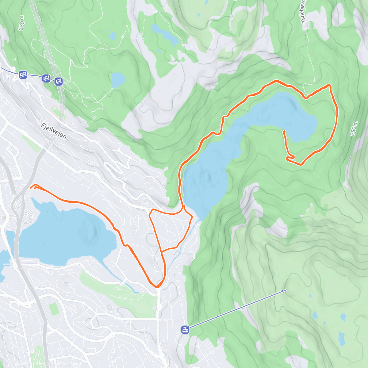 Map of the activity, 5k in the pool and a little run