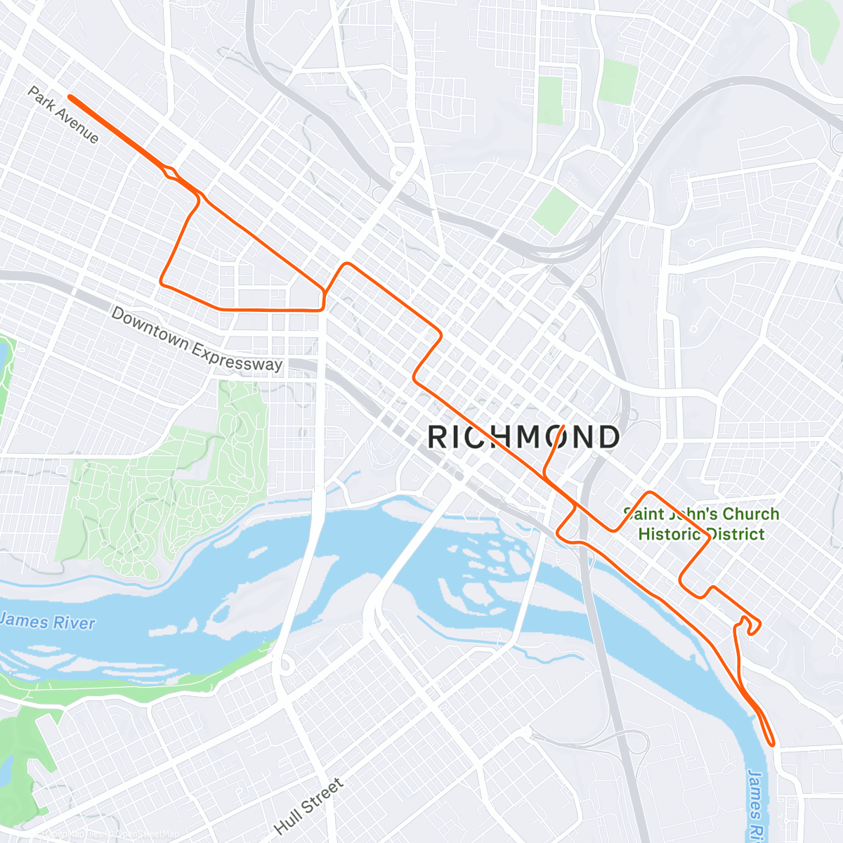 Map of the activity, Zwift - Race:  Stage 6 Tour de Zwift (D) on Richmond Rollercoaster