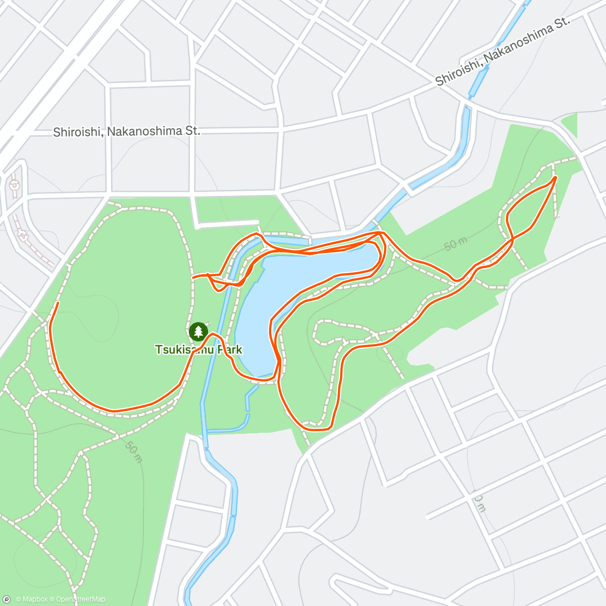 Map of the activity, 朝のウォーキング