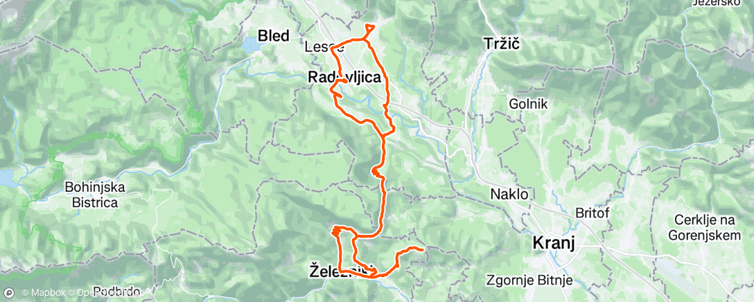 Map of the activity, Morning Ride