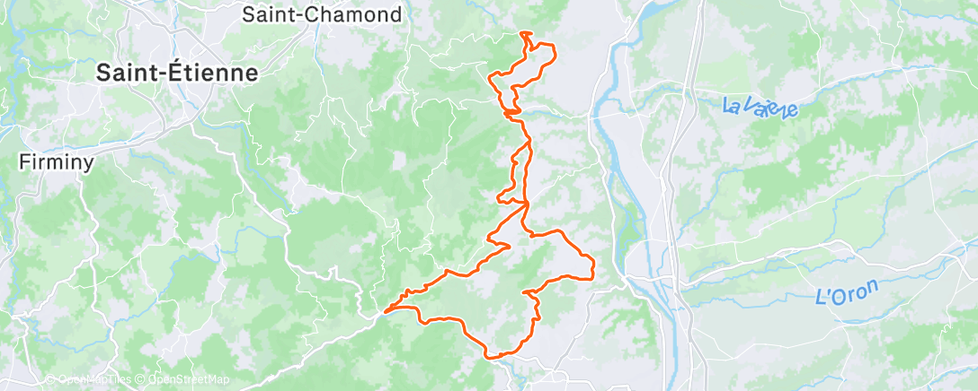 Map of the activity, Cyclisme