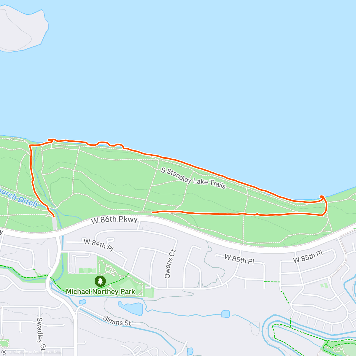 Map of the activity, Standley Lake