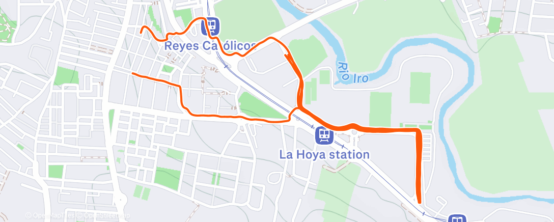 Map of the activity, Carrera de mañana